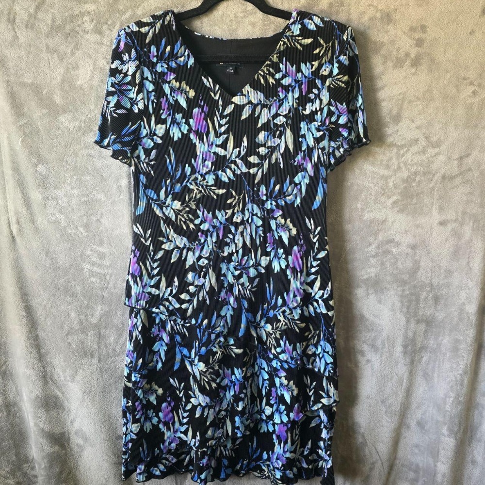 Vintage JC Studio Collection Dark Floral Dress